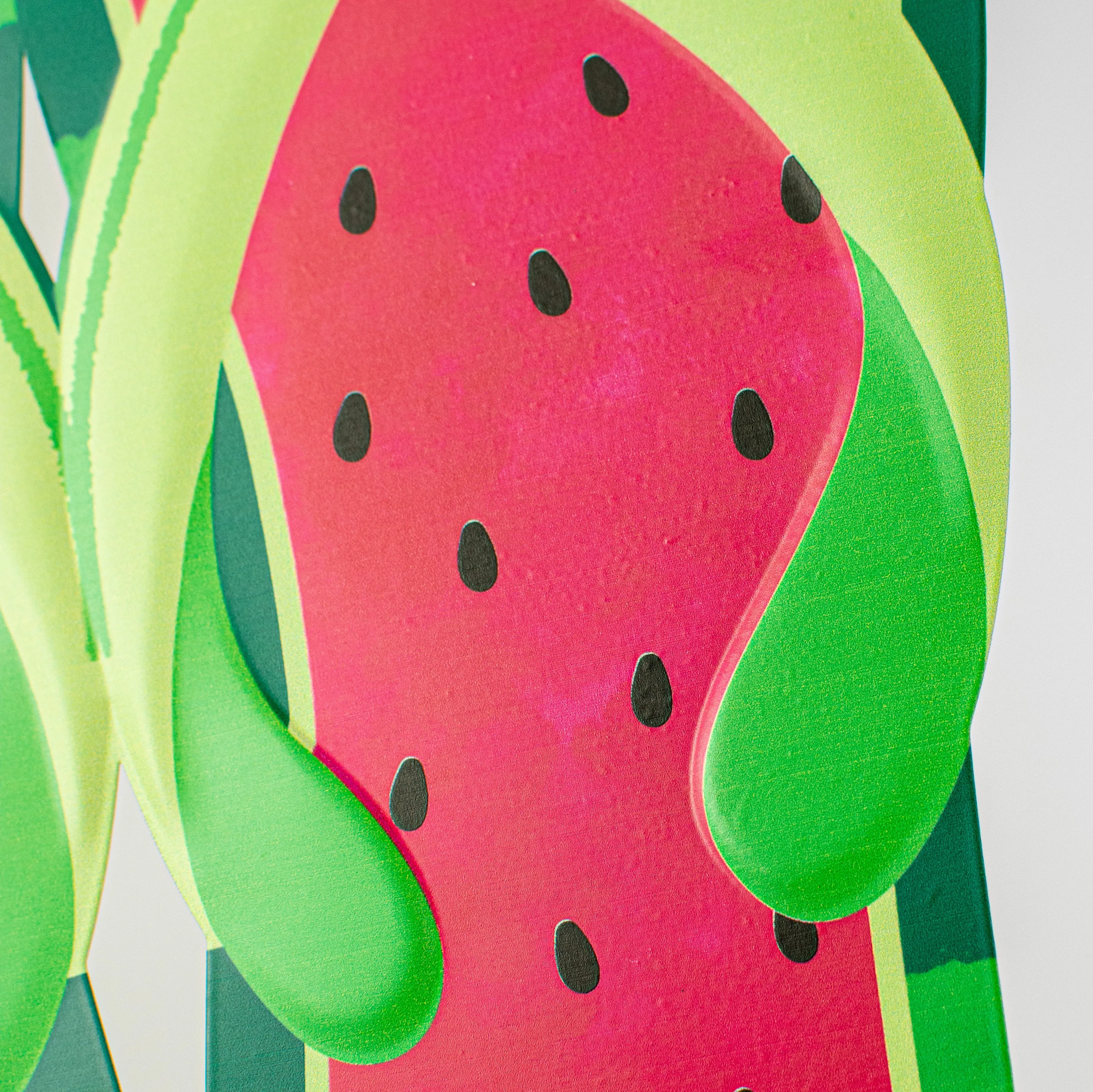 12" Embossed Metal Hanger: Watermelon Flip Flops