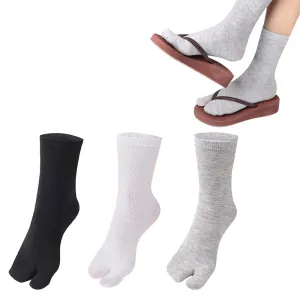 3Pairs of Flip Flop Socks Sandal Split Toe Socks for Men Women