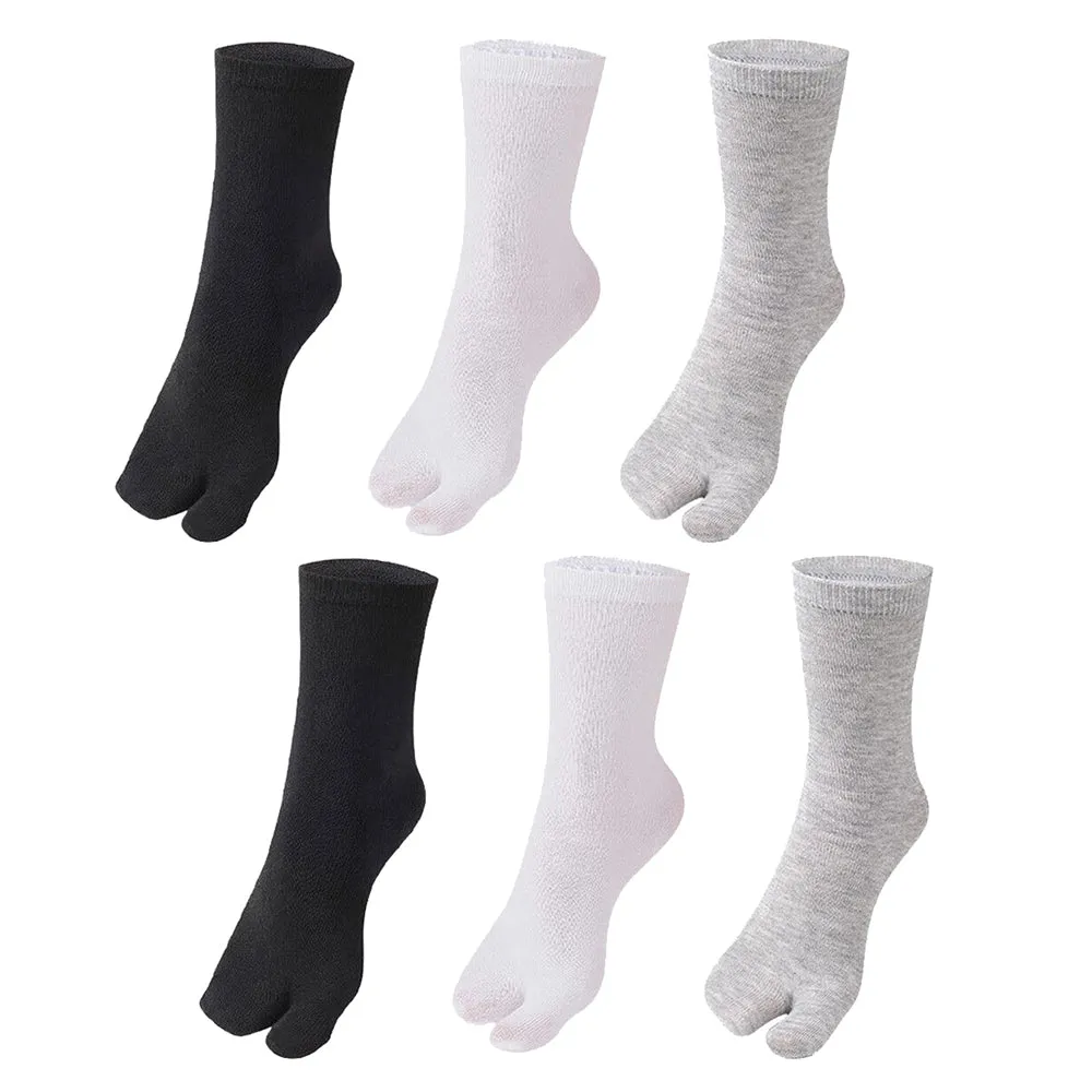 3Pairs of Flip Flop Socks Sandal Split Toe Socks for Men Women