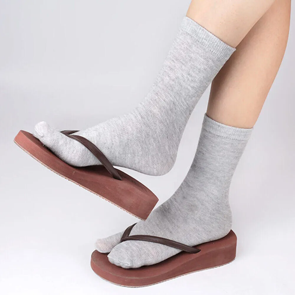 3Pairs of Flip Flop Socks Sandal Split Toe Socks for Men Women
