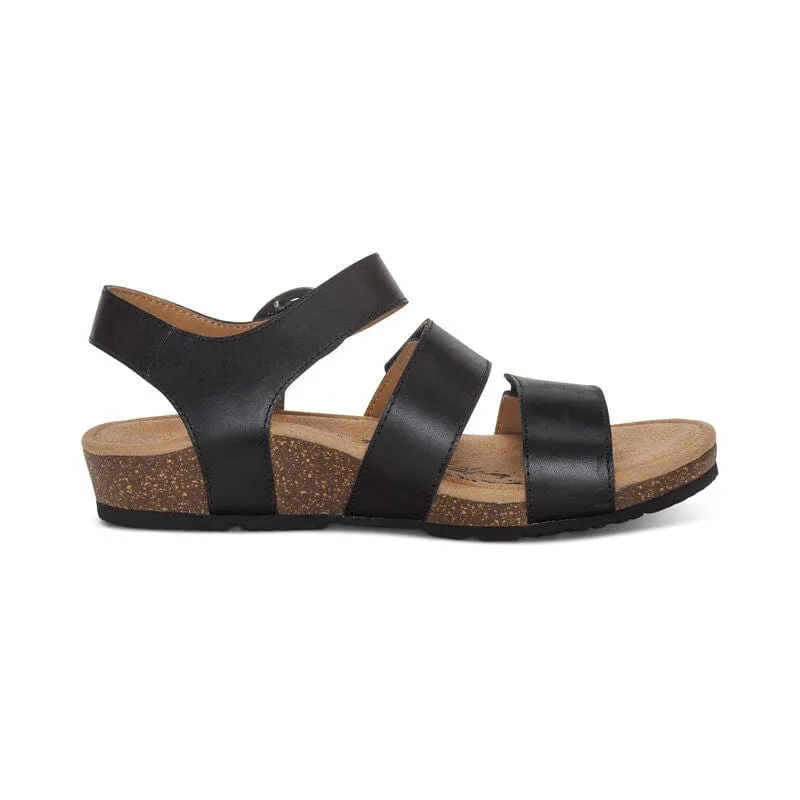Aetrex Women's Lilly Sandals- Black