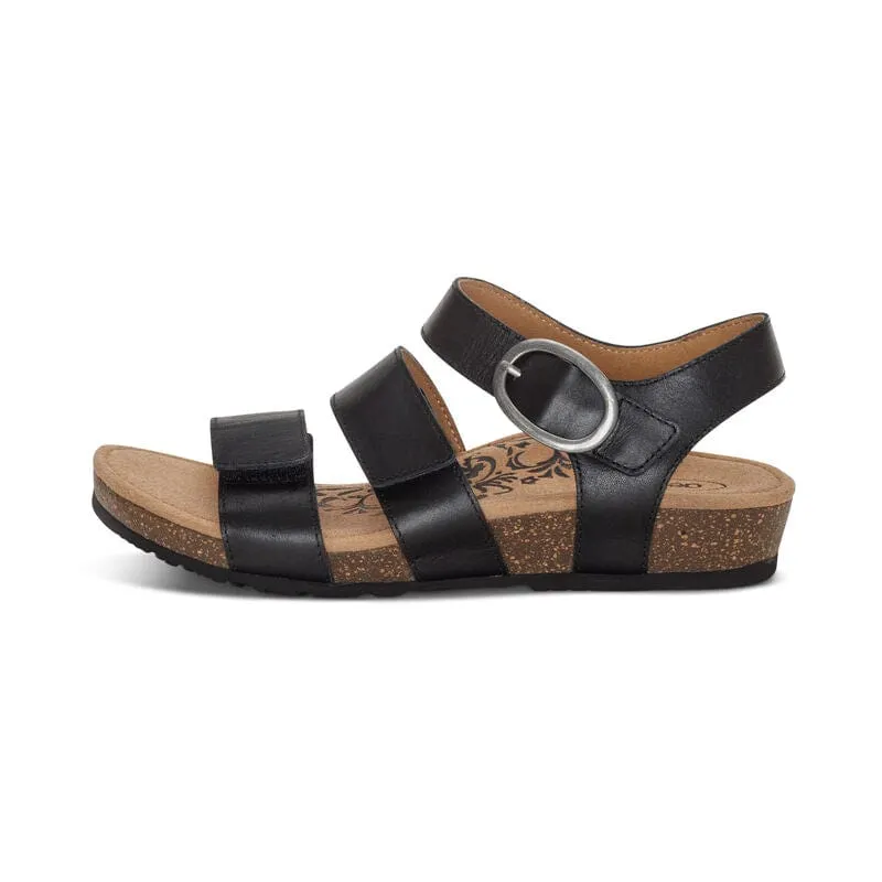 Aetrex Women's Lilly Sandals- Black