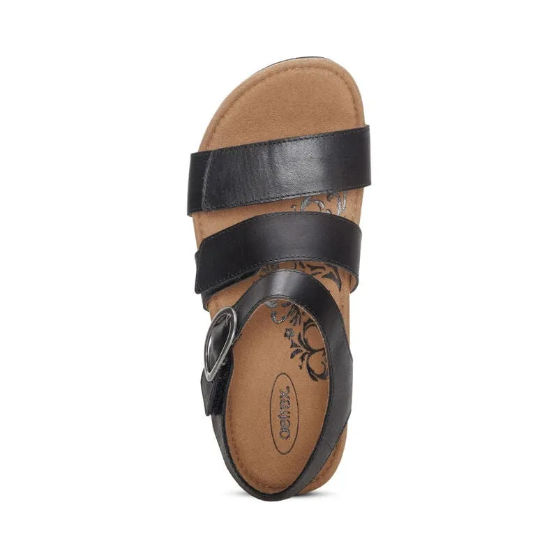 Aetrex Women's Lilly Sandals- Black