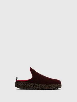 AsPortuguesas Women's Come L Slip-On Casual Mules Double Felt Merlot Red