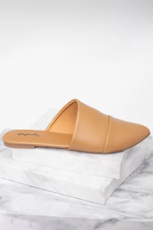 Best I've Ever Been Butterscotch Brown Flat Mules