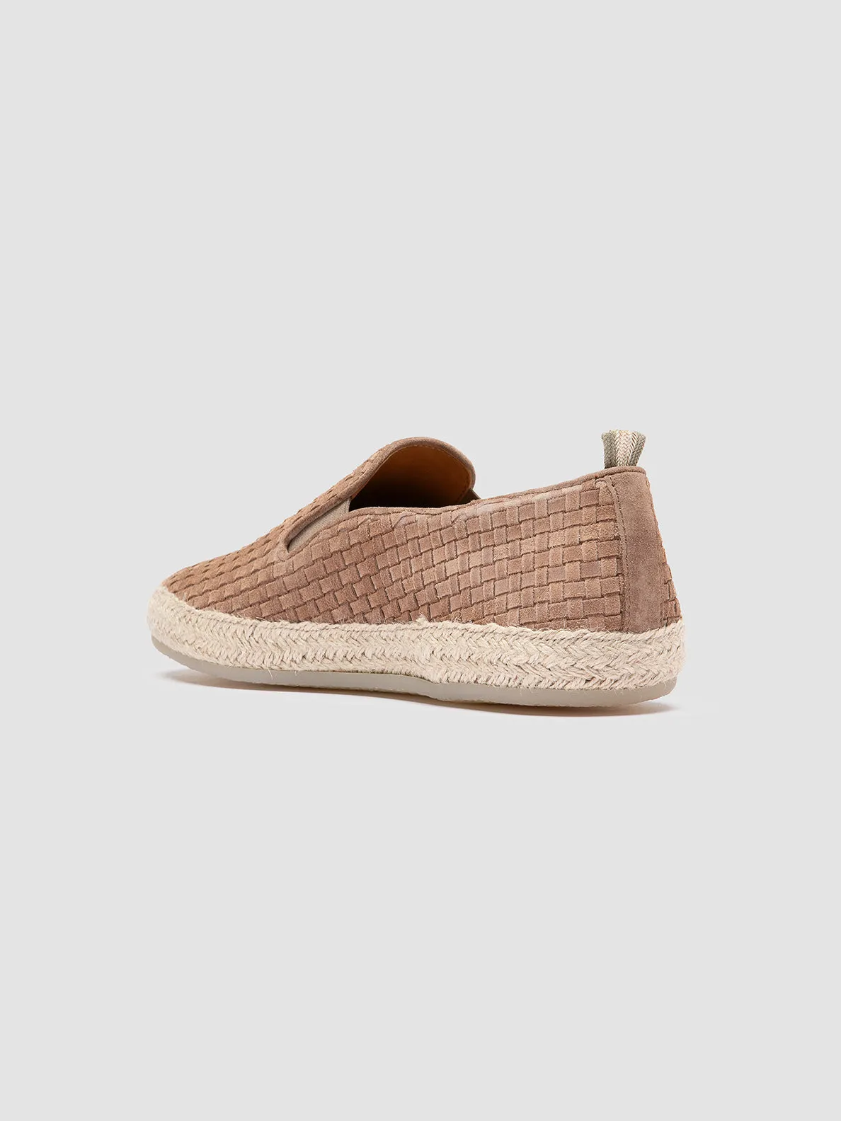 BOWLINE 001 - Beige Woven Espadrille Shoes