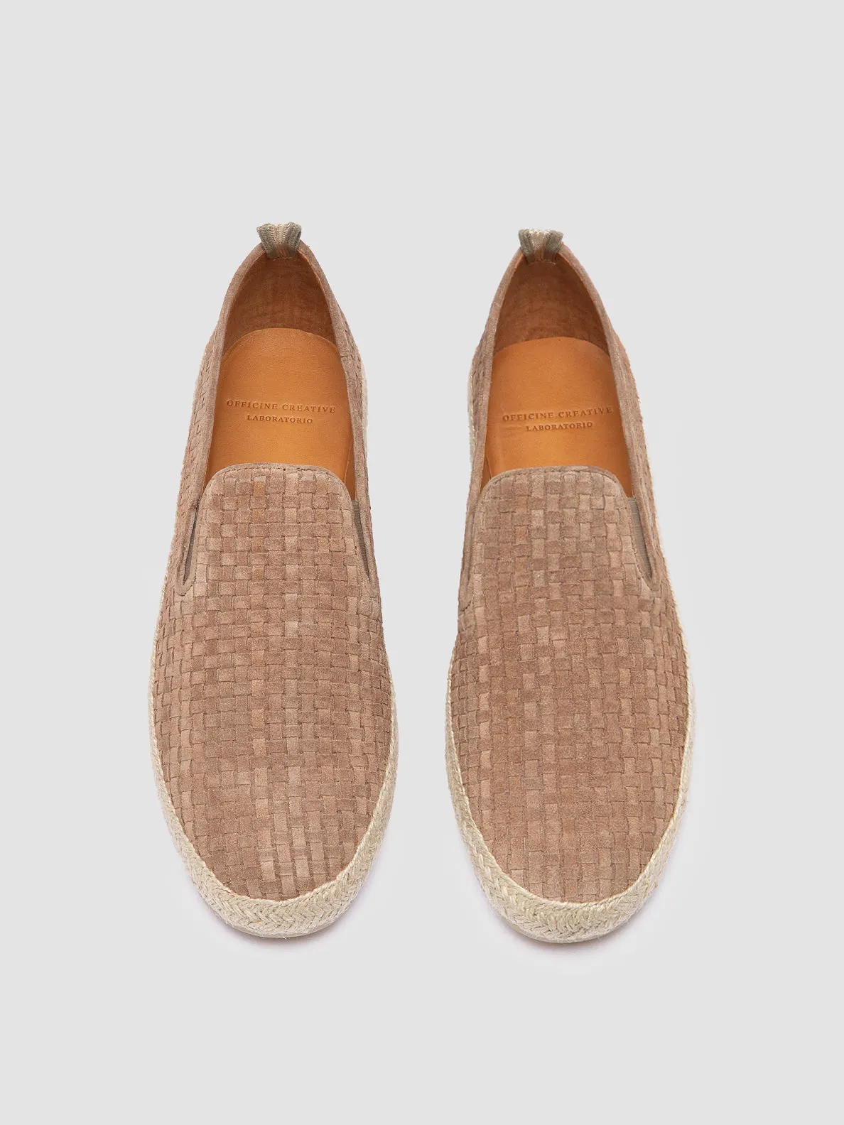 BOWLINE 001 - Beige Woven Espadrille Shoes