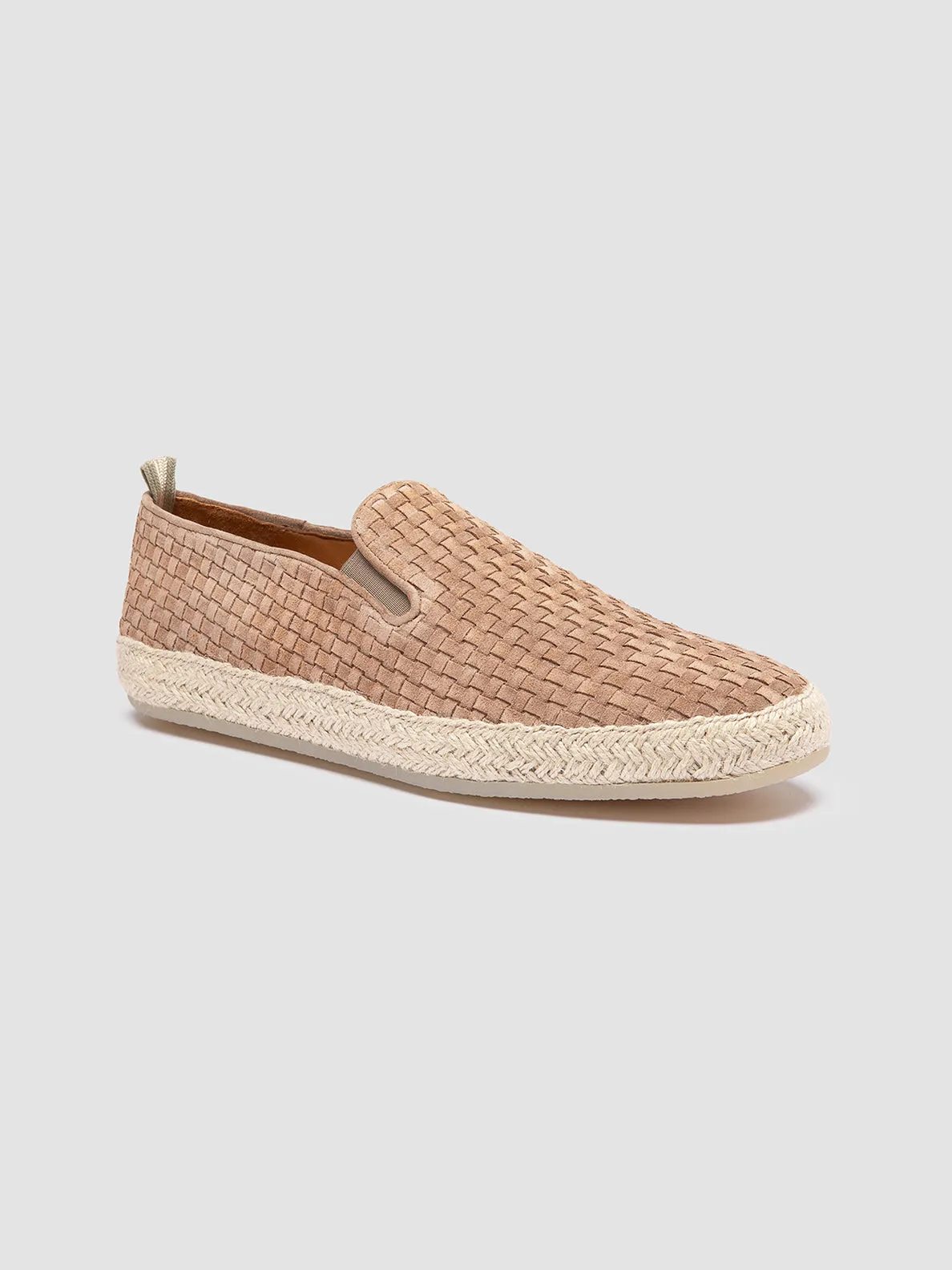 BOWLINE 001 - Beige Woven Espadrille Shoes