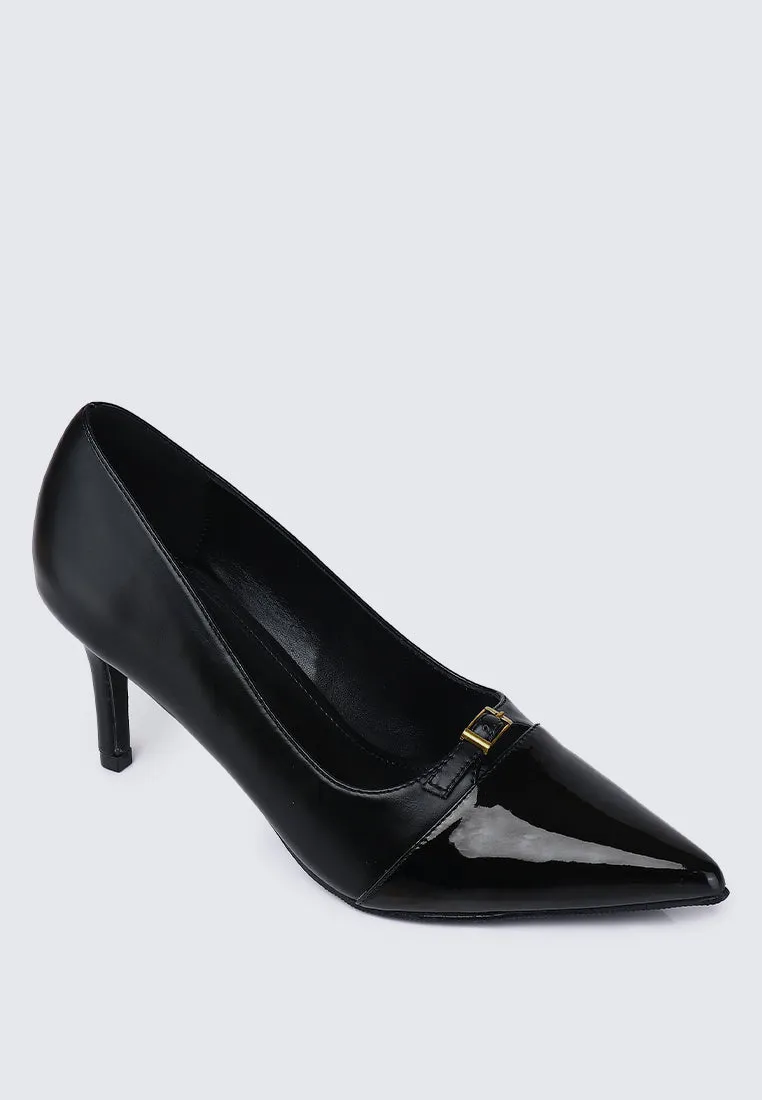 Callen Pointed Toe Pumps (Black)