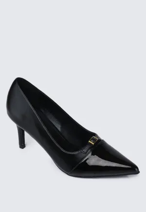 Callen Pointed Toe Pumps (Black)