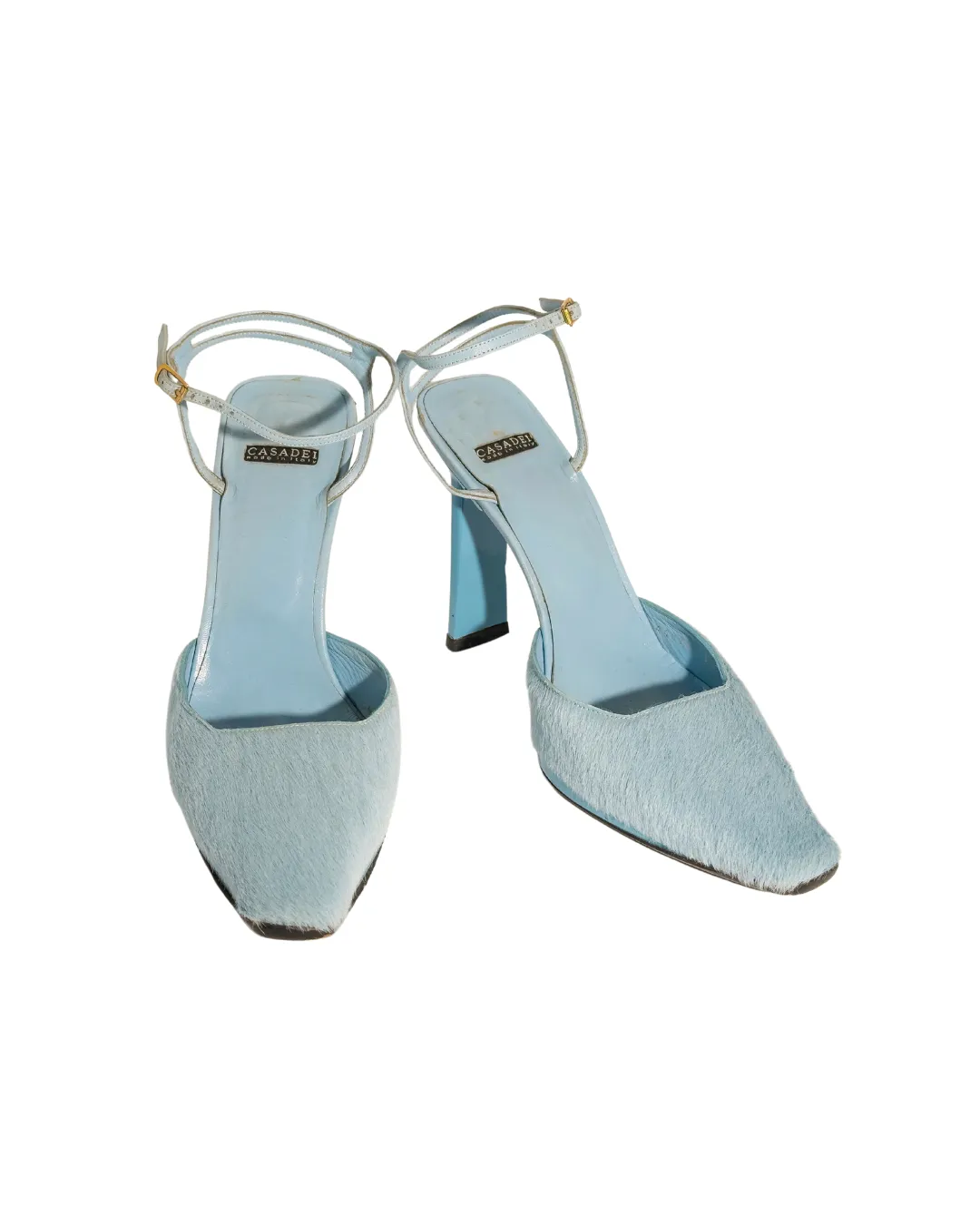 Casadei Ice Blue Pony Hair Pumps (37)