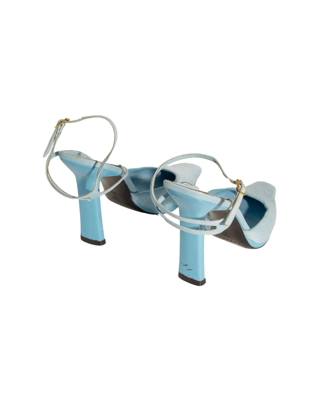 Casadei Ice Blue Pony Hair Pumps (37)
