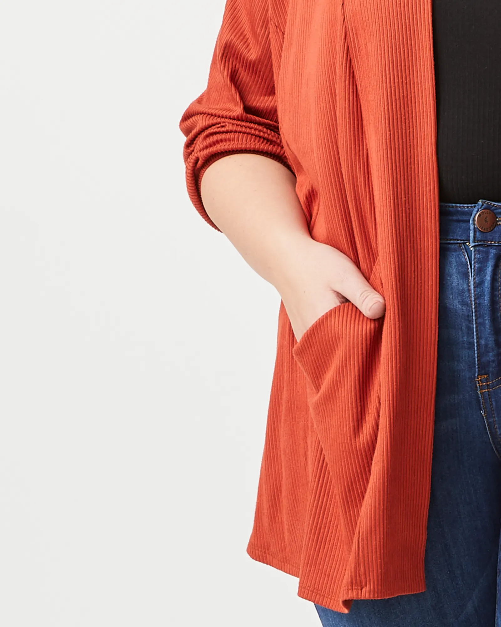 Cia 3/4 Sleeve Cardigan | Orange