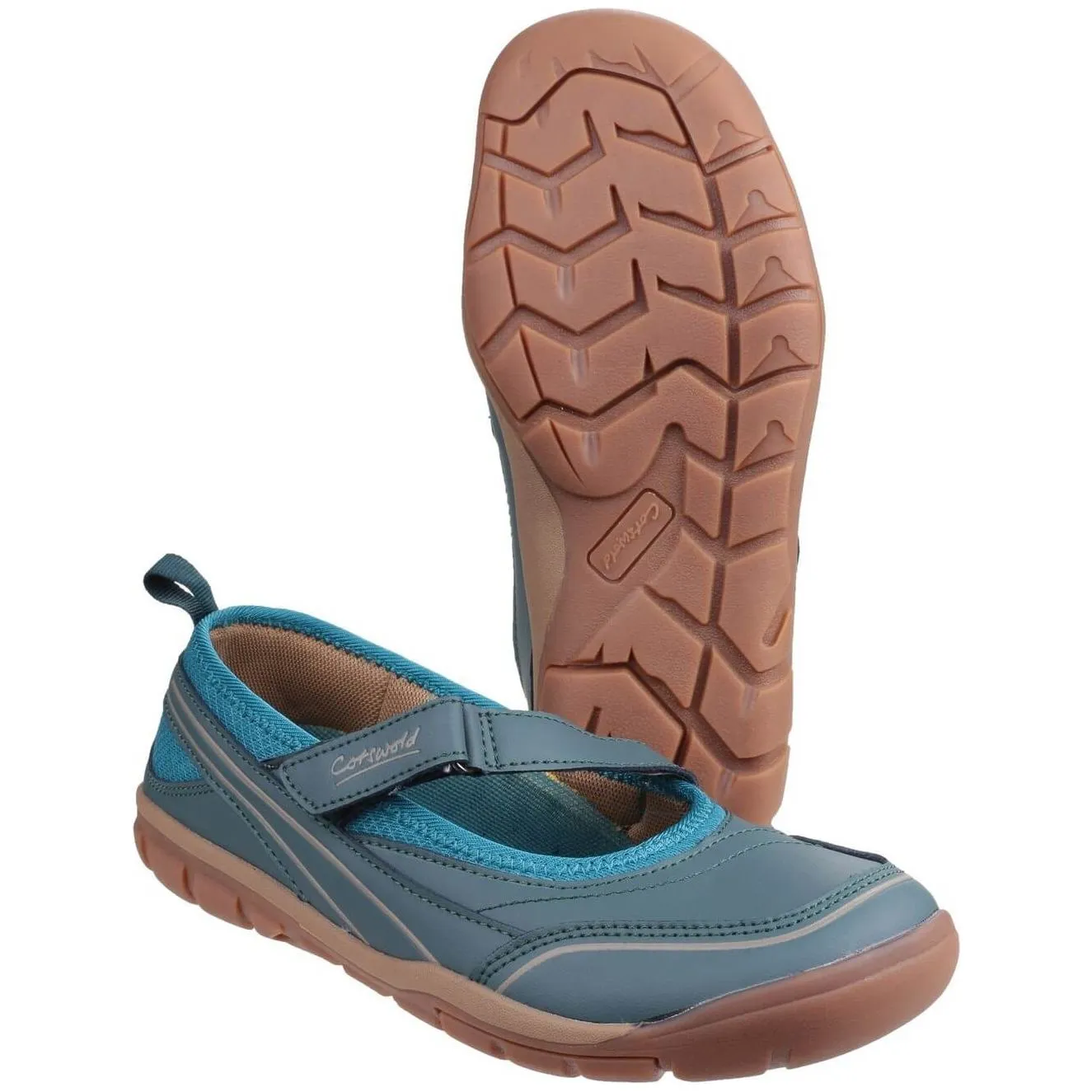 Cotswold Appleton Touch Fastening Ballet Pumps Womens