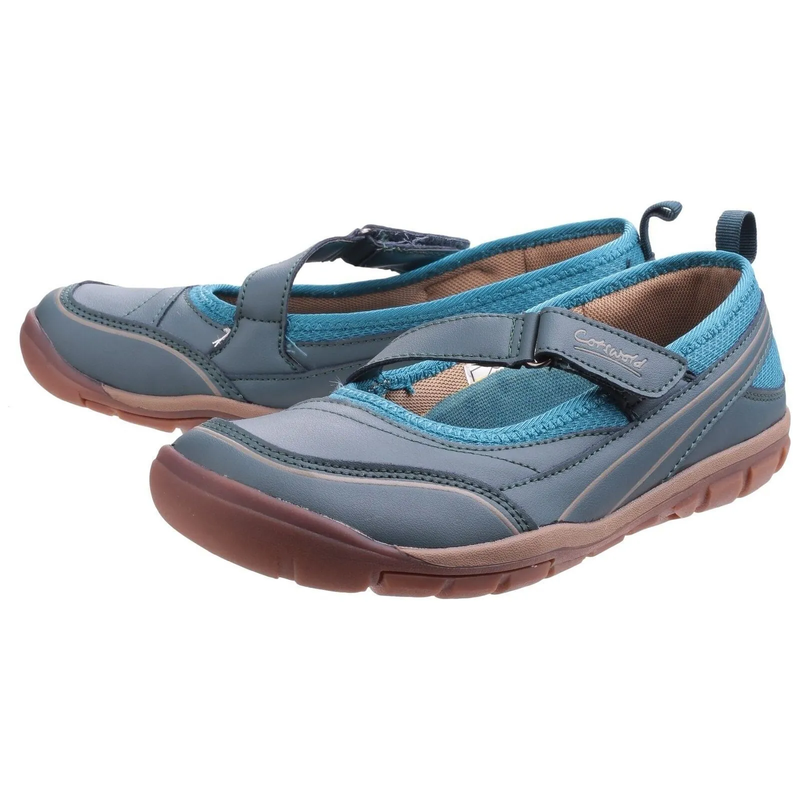 Cotswold Appleton Touch Fastening Ballet Pumps Womens