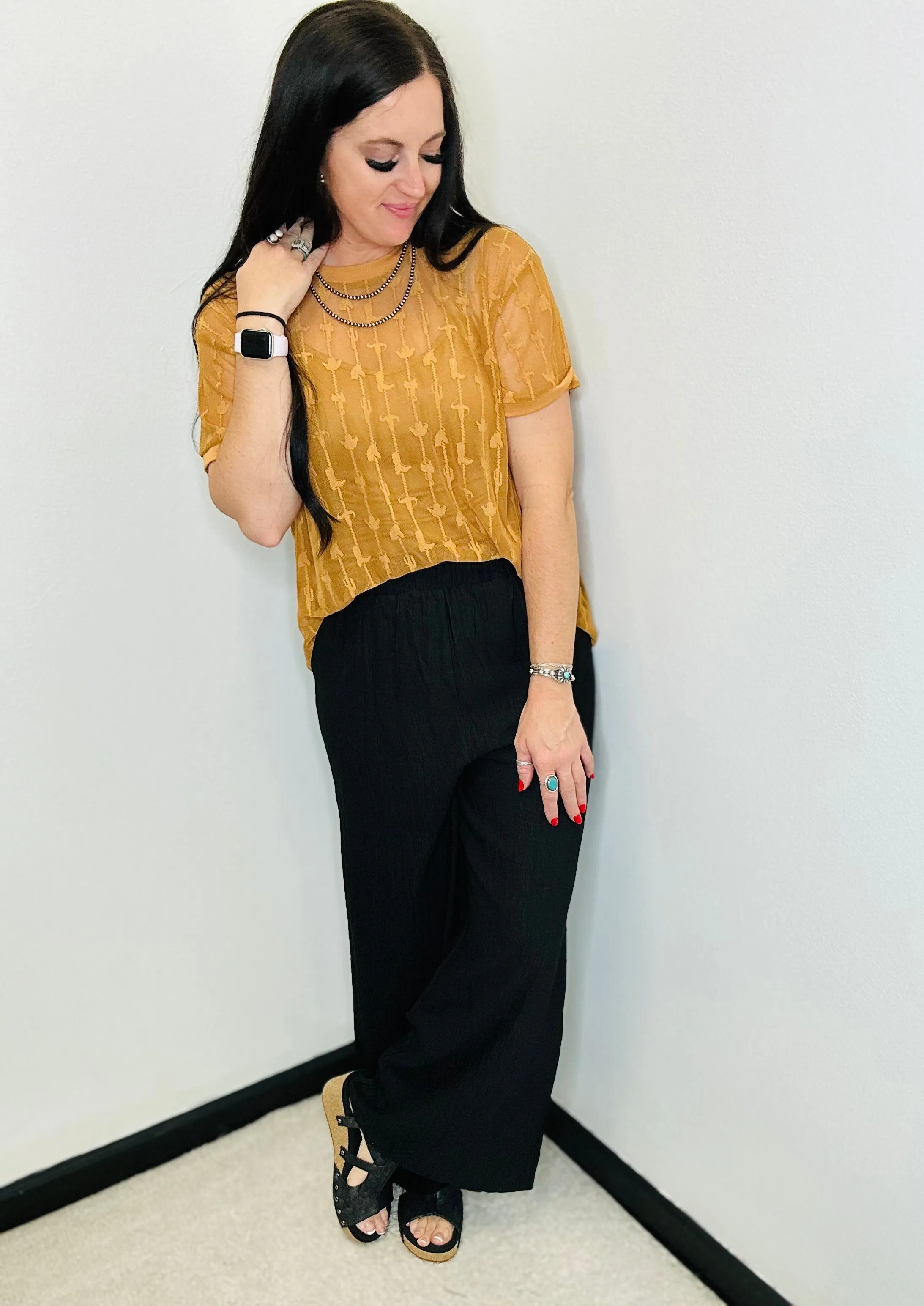 Cowtown Cutesy Sheer Mesh with Tank Saddle