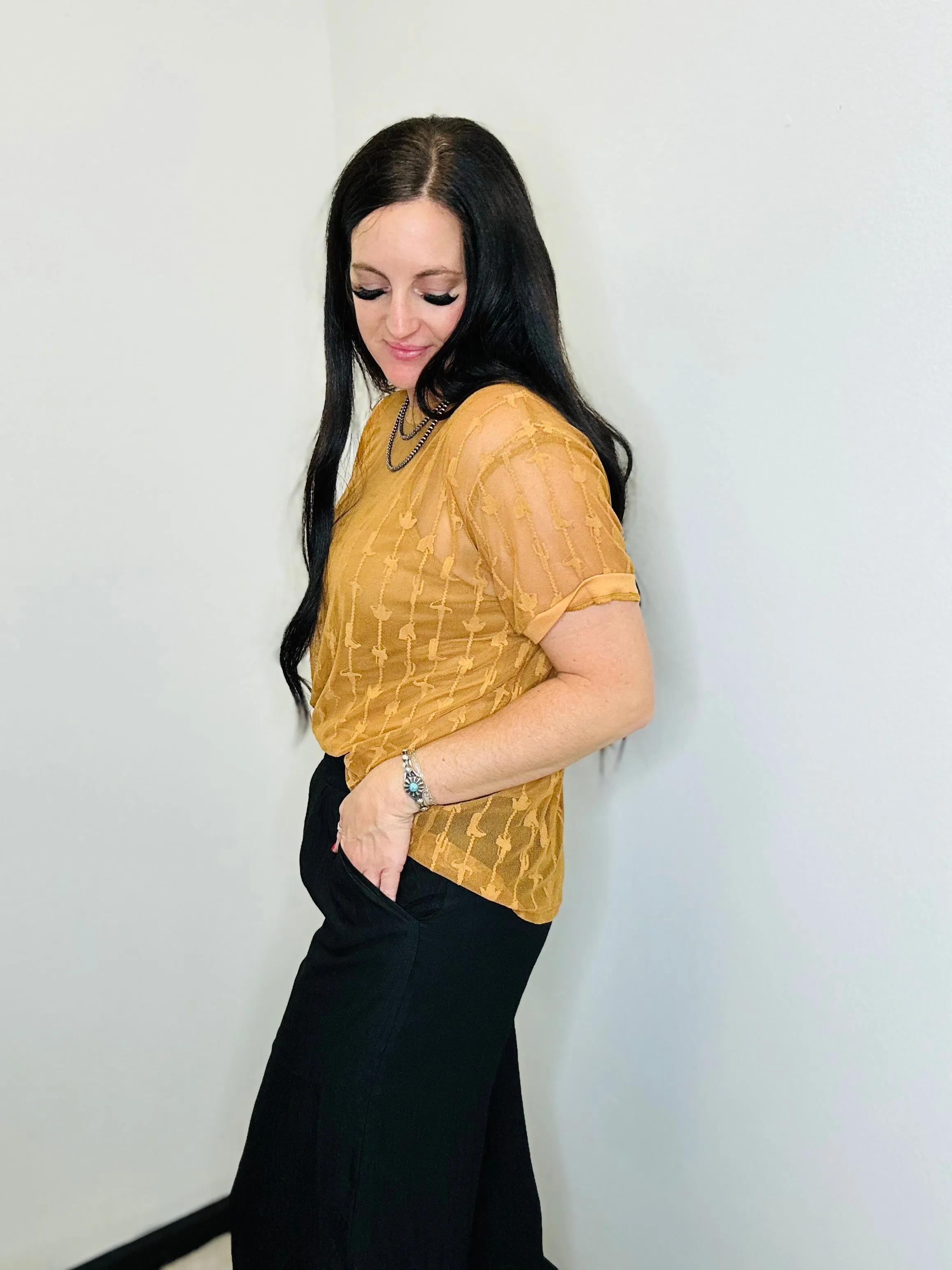 Cowtown Cutesy Sheer Mesh with Tank Saddle