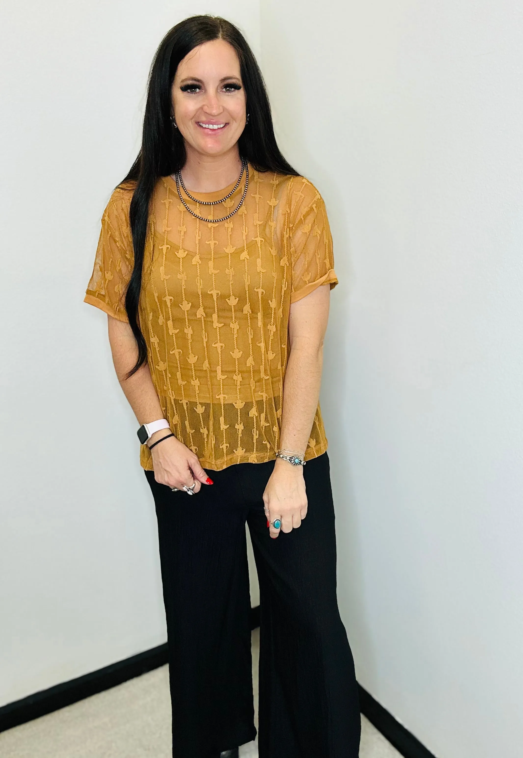 Cowtown Cutesy Sheer Mesh with Tank Saddle