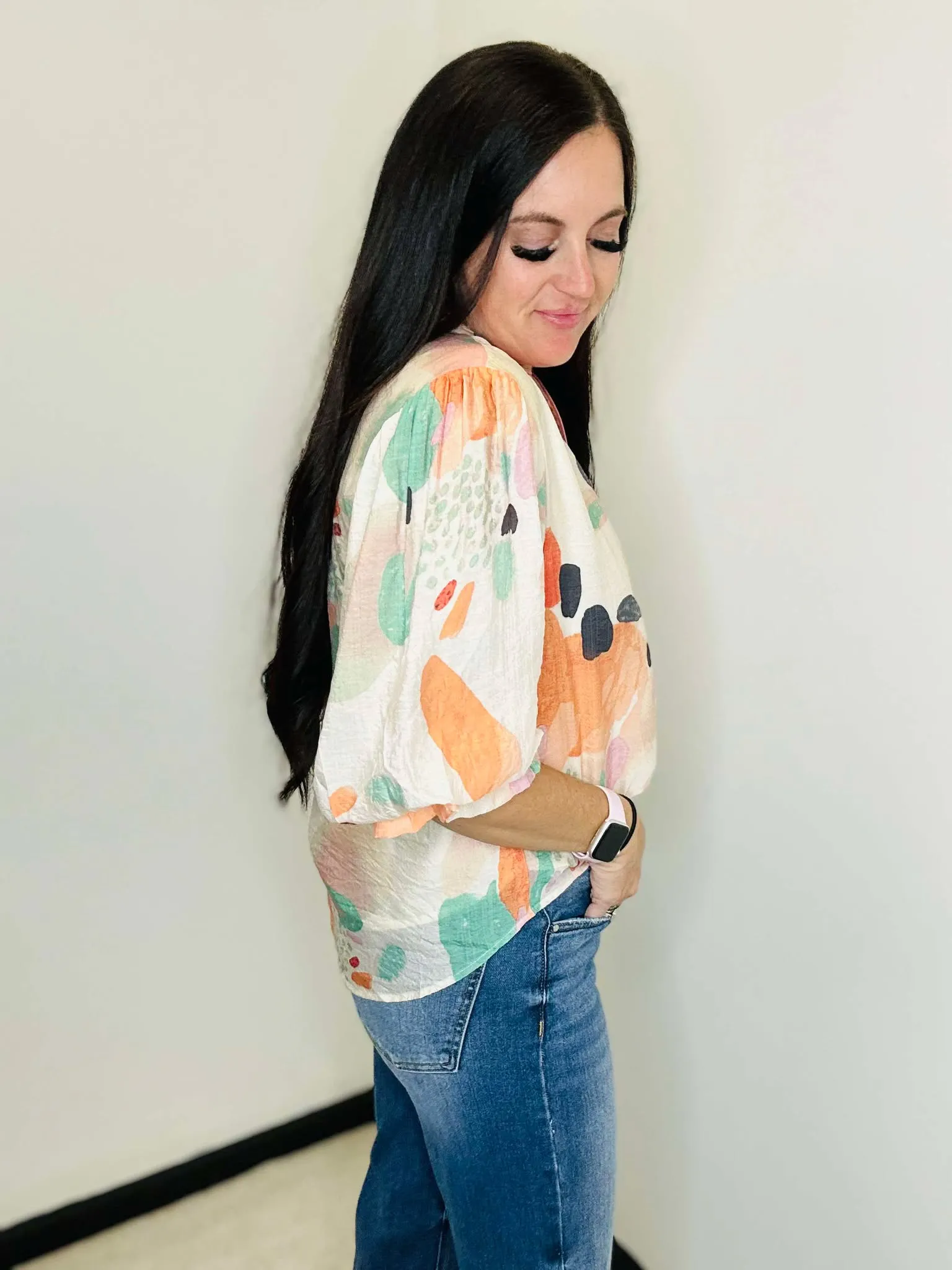Daphne Floral Button Down Blouse