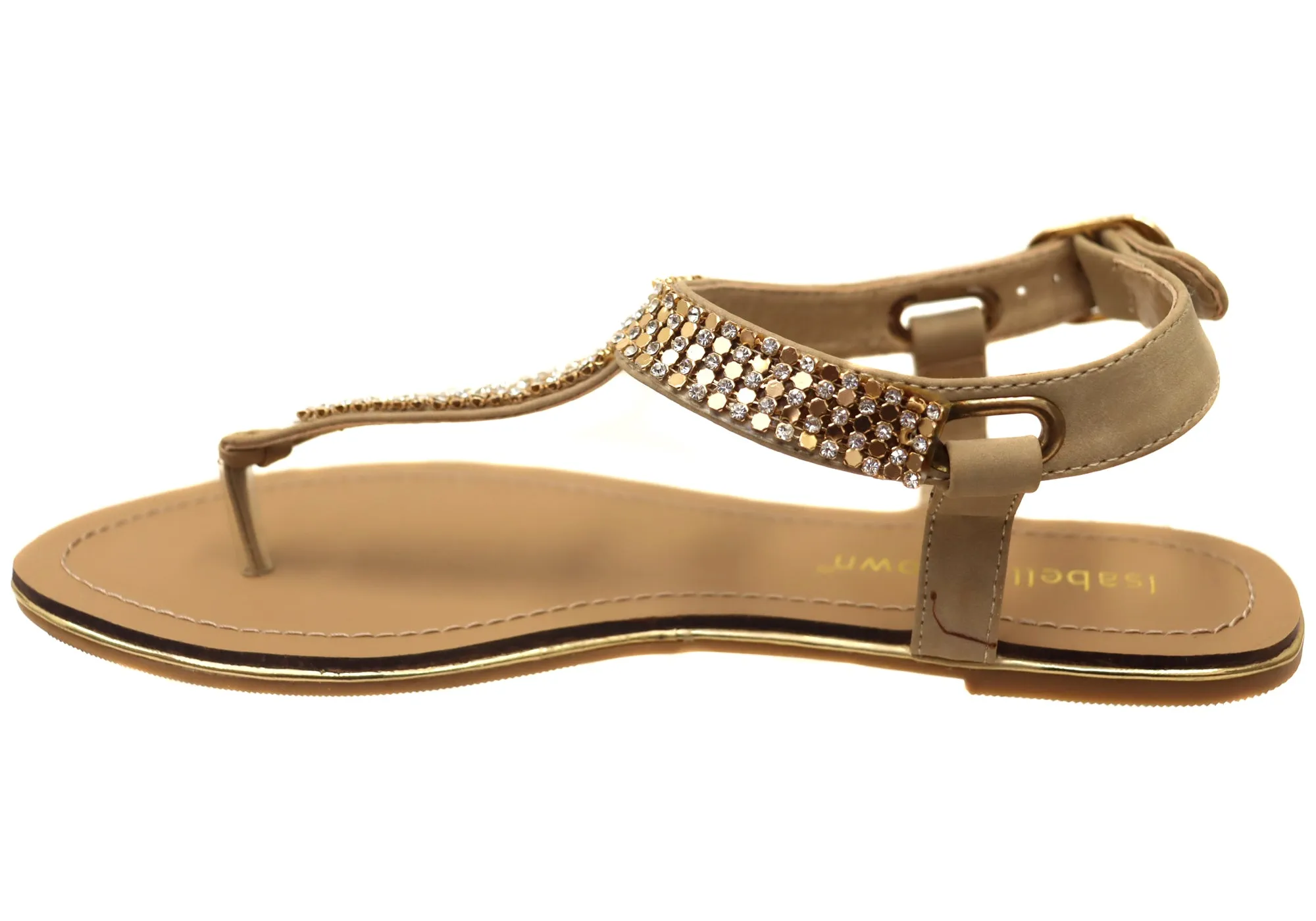 Isabella Brown Diane Womens Comfortable Sandals