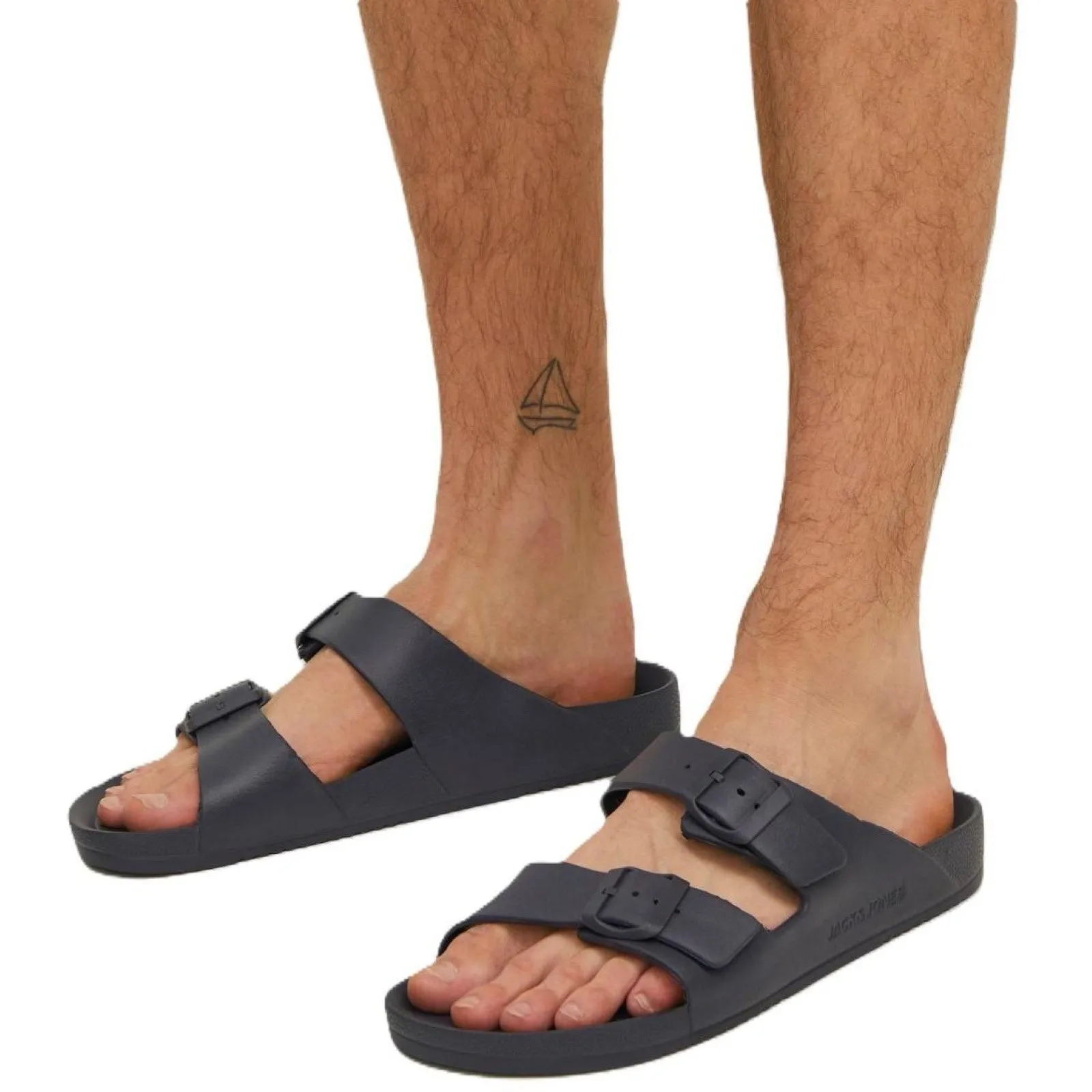 Jack & Jones Mens Croxton Moulded Two Strap Sandals