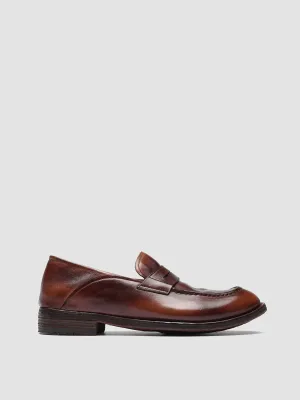 LEXIKON 140 - Burgundy Leather Penny Loafers