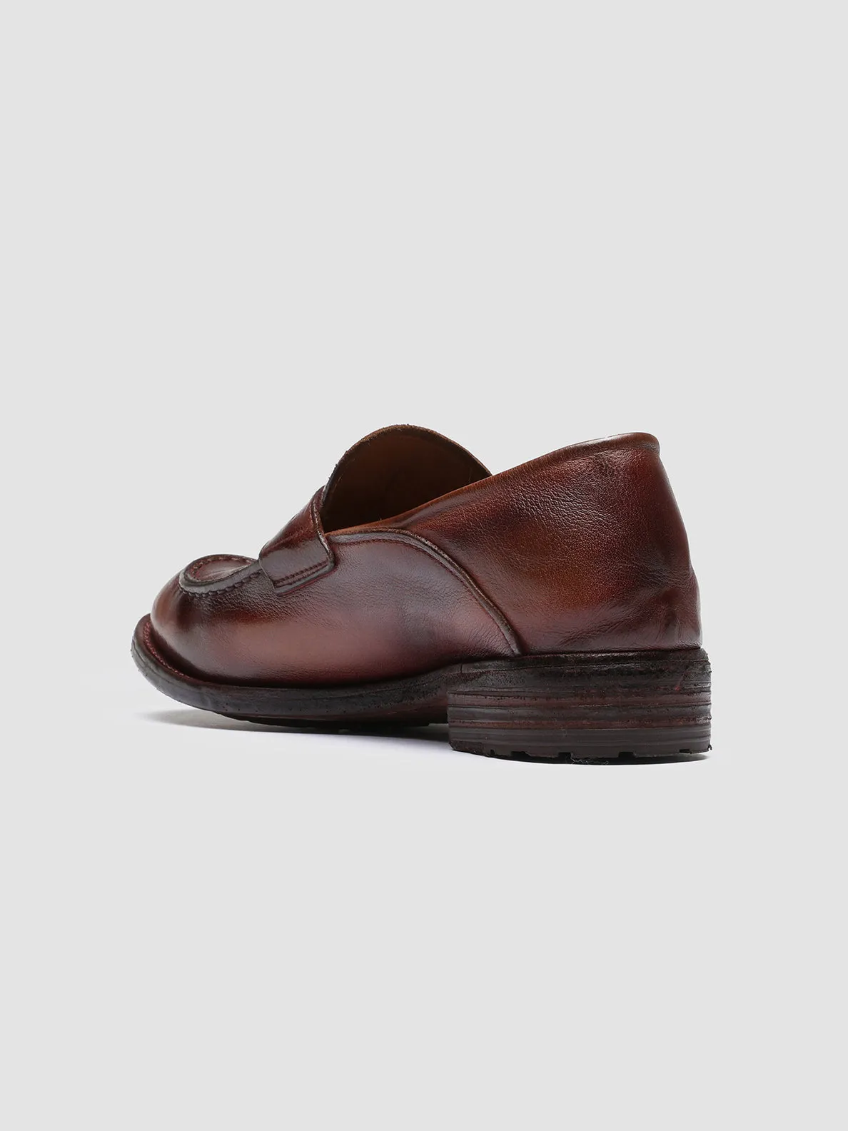 LEXIKON 140 - Burgundy Leather Penny Loafers