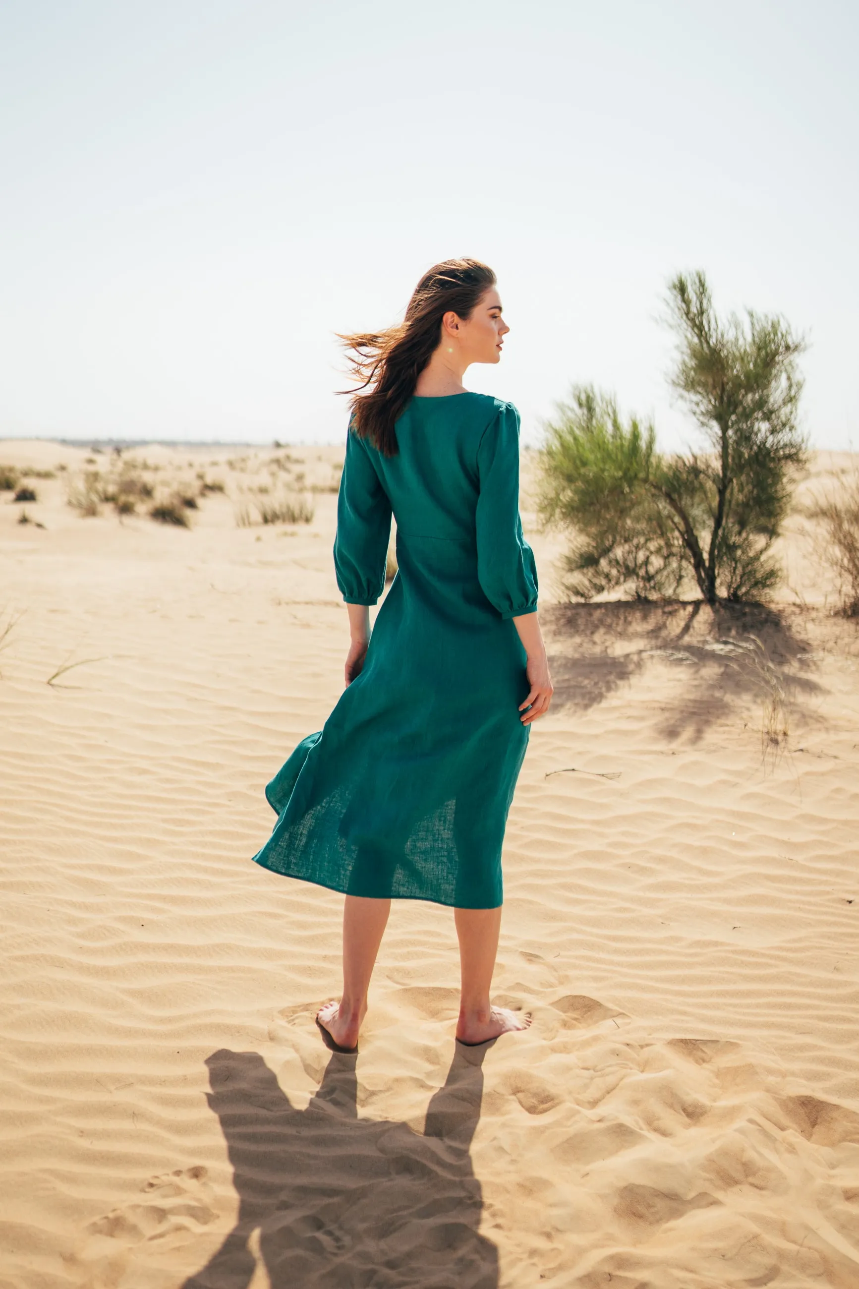 Marianne Linen Midi Dress