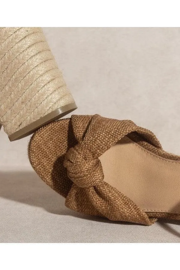 OASIS SOCIETY Mackenzie - Espadrille Wedge Sandal, Latte