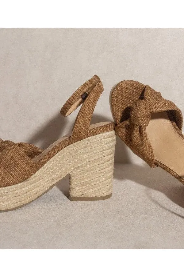 OASIS SOCIETY Mackenzie - Espadrille Wedge Sandal, Latte