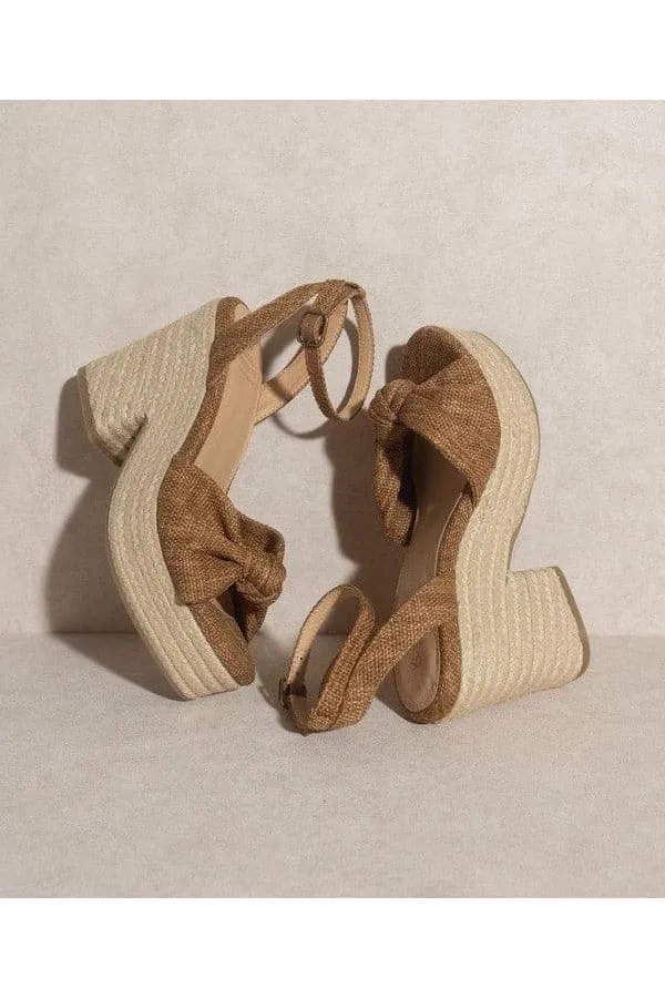 OASIS SOCIETY Mackenzie - Espadrille Wedge Sandal, Latte