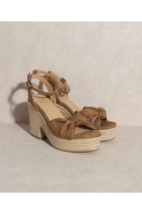 OASIS SOCIETY Mackenzie - Espadrille Wedge Sandal, Latte