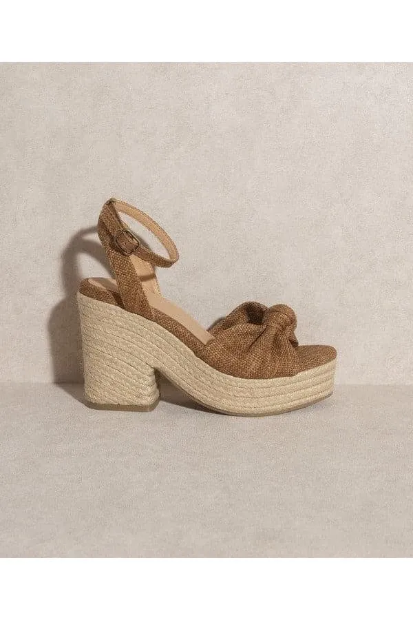 OASIS SOCIETY Mackenzie - Espadrille Wedge Sandal, Latte
