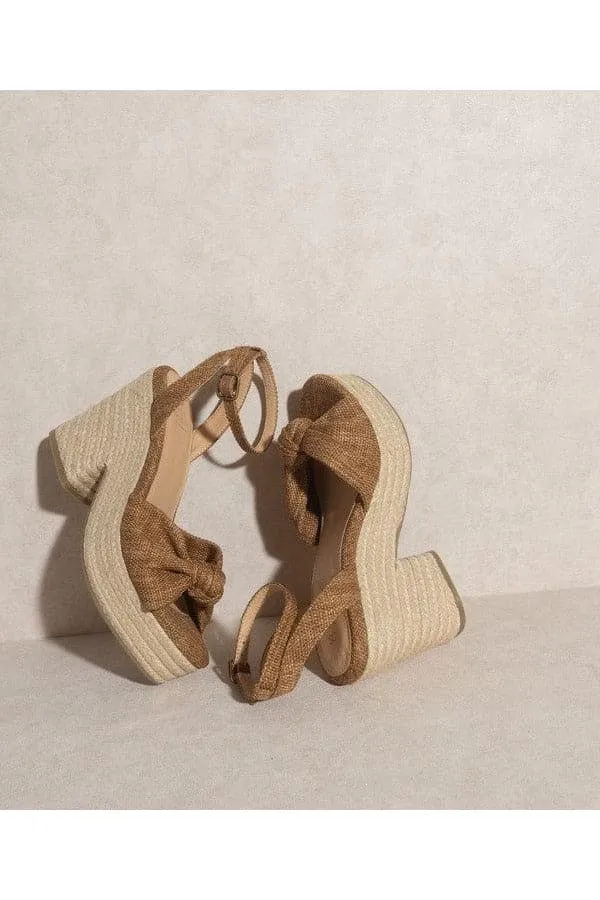OASIS SOCIETY Mackenzie - Espadrille Wedge Sandal, Latte