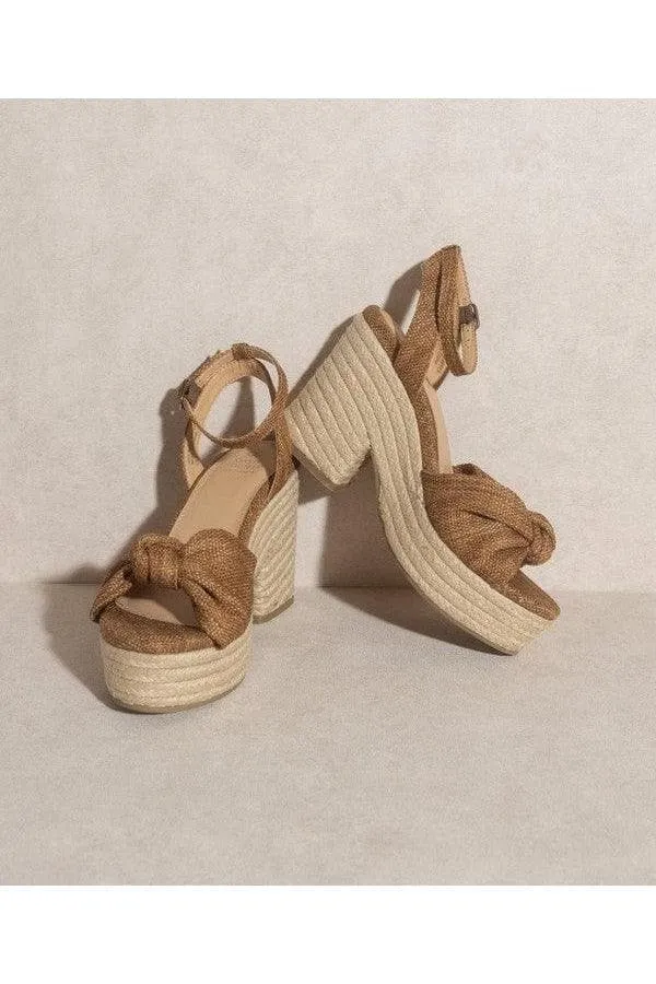 OASIS SOCIETY Mackenzie - Espadrille Wedge Sandal, Latte