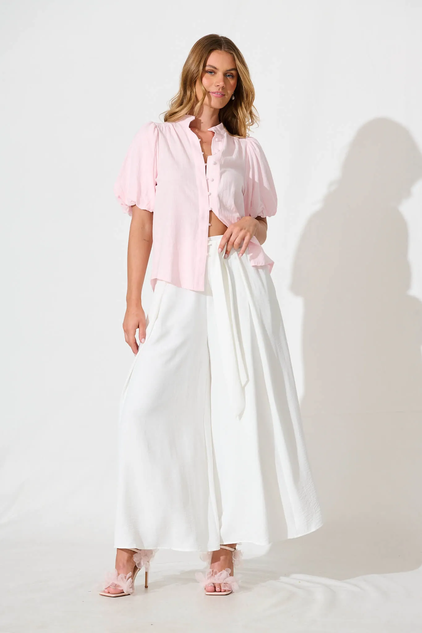 Pale Pink Cotton Prudence Top