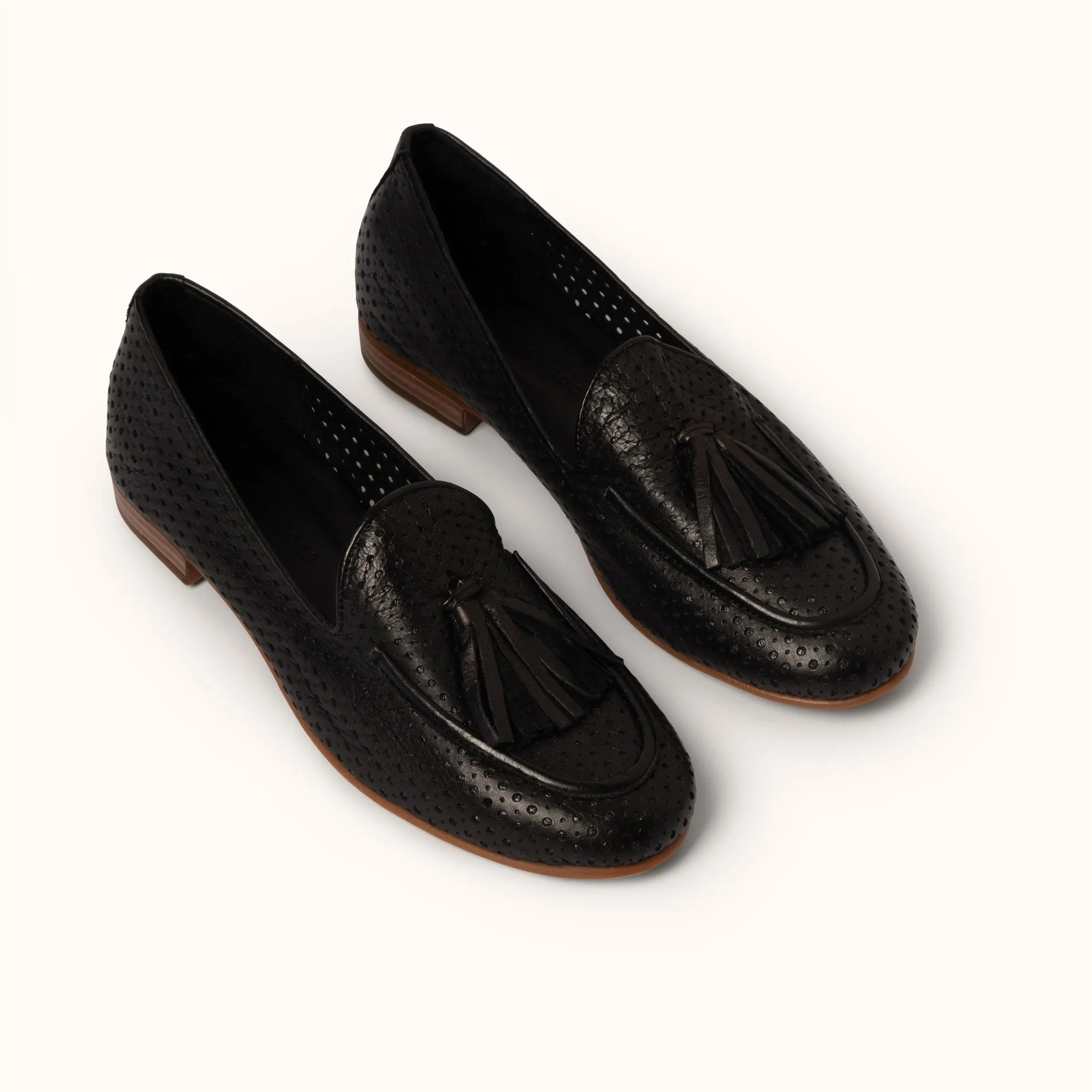 Perforated Loafer - Black