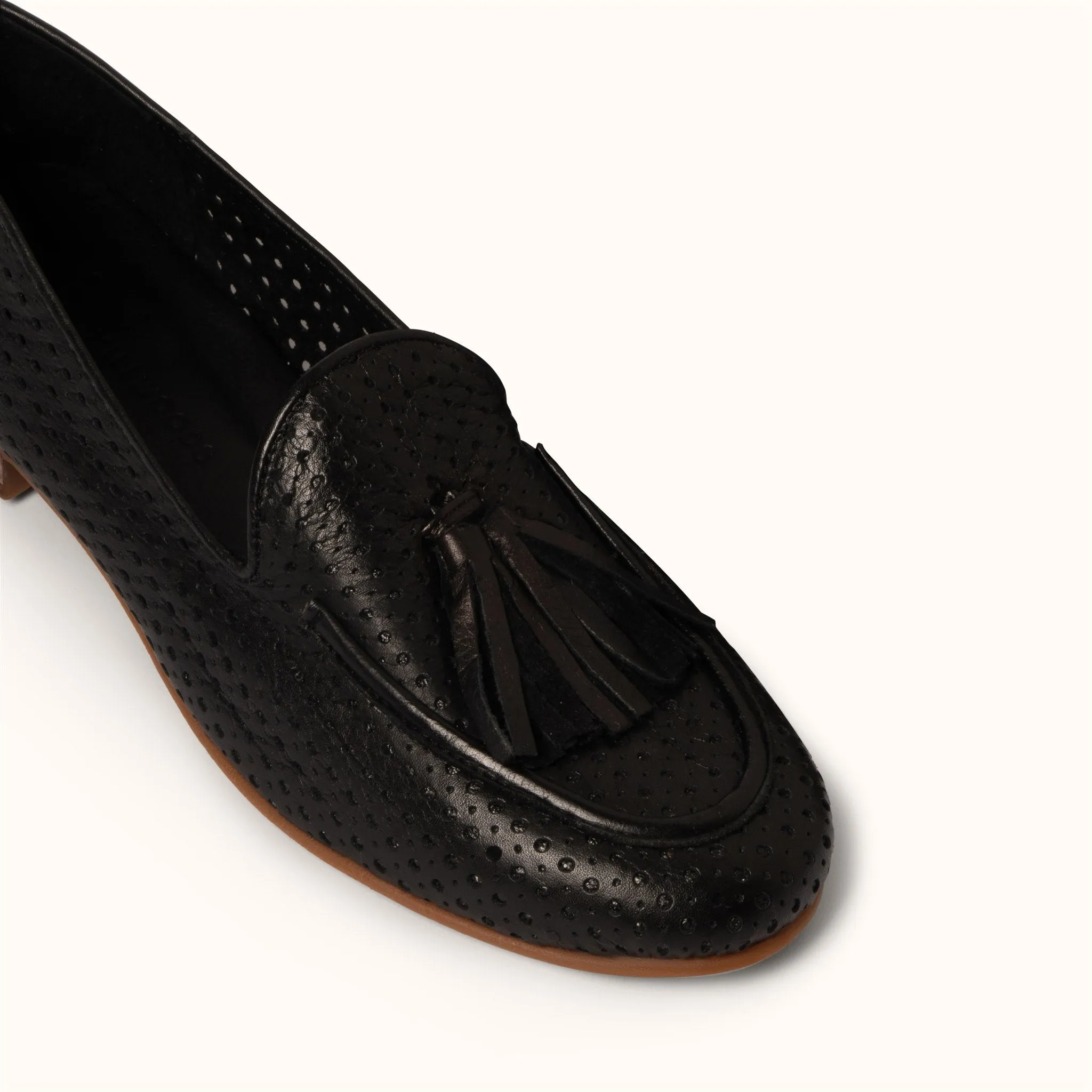 Perforated Loafer - Black