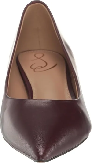 Sam Edelman Franci French Burgundy Pointed Toe Slip On Kitten Heel Classic Pumps