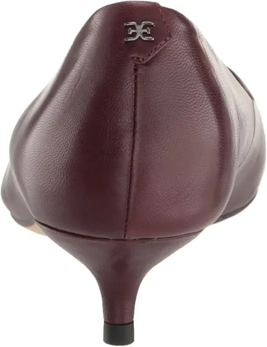 Sam Edelman Franci French Burgundy Pointed Toe Slip On Kitten Heel Classic Pumps