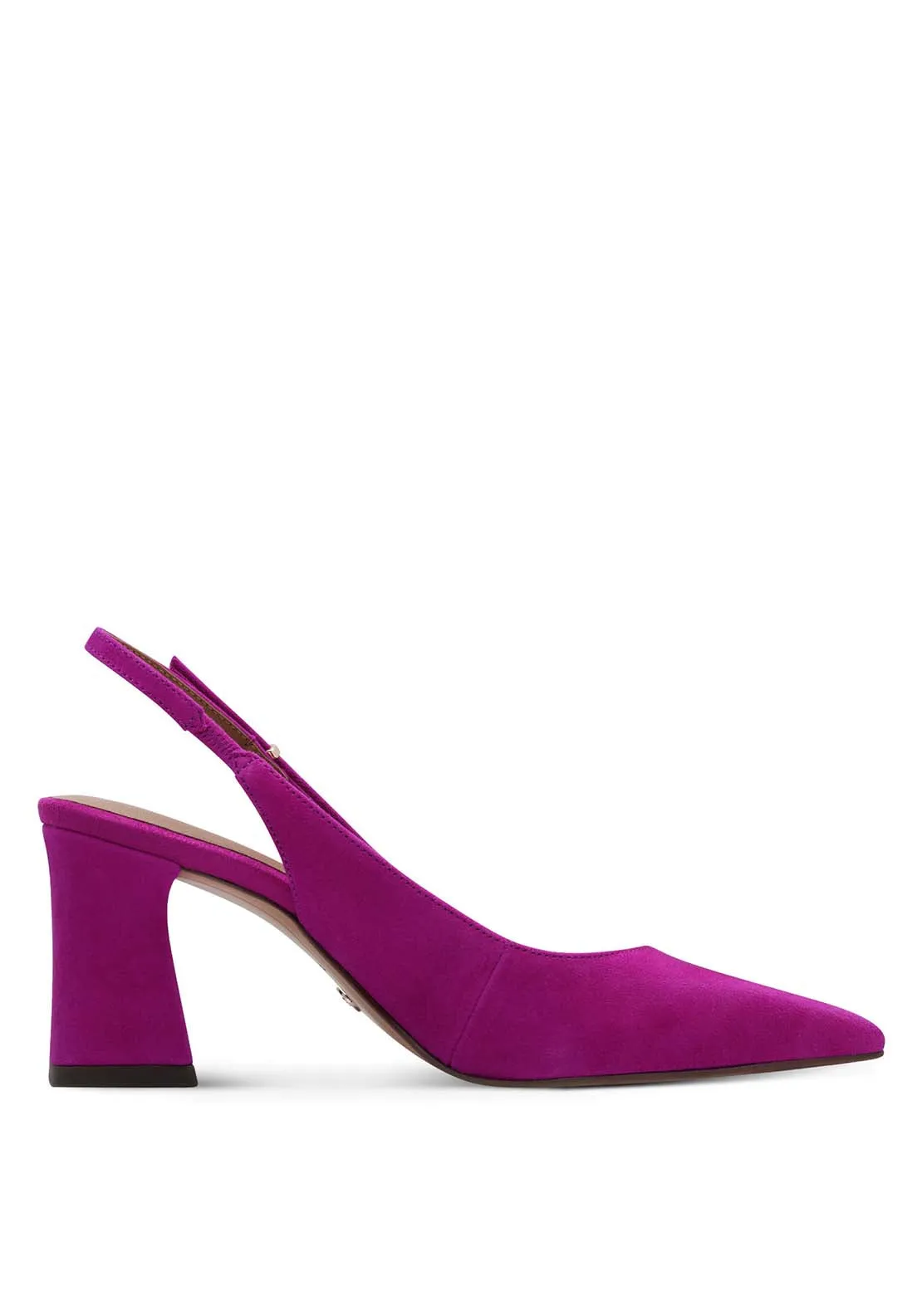 Sling Back Heeled Shoe - Dark Pink