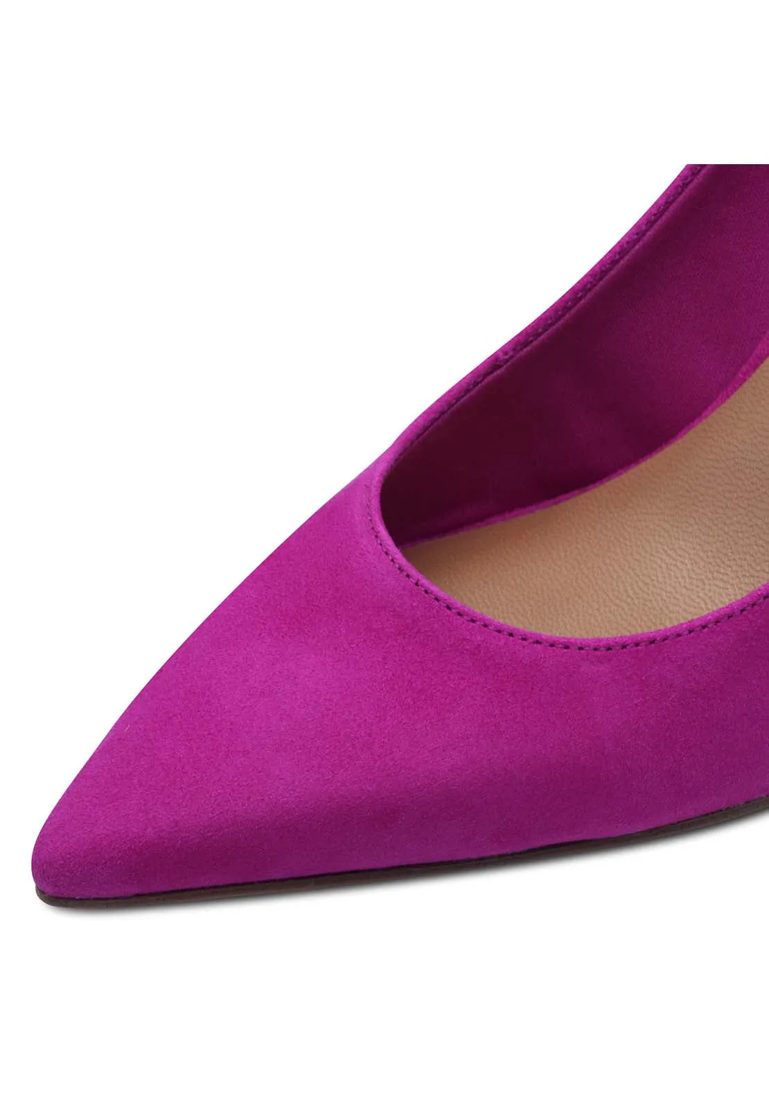 Sling Back Heeled Shoe - Dark Pink