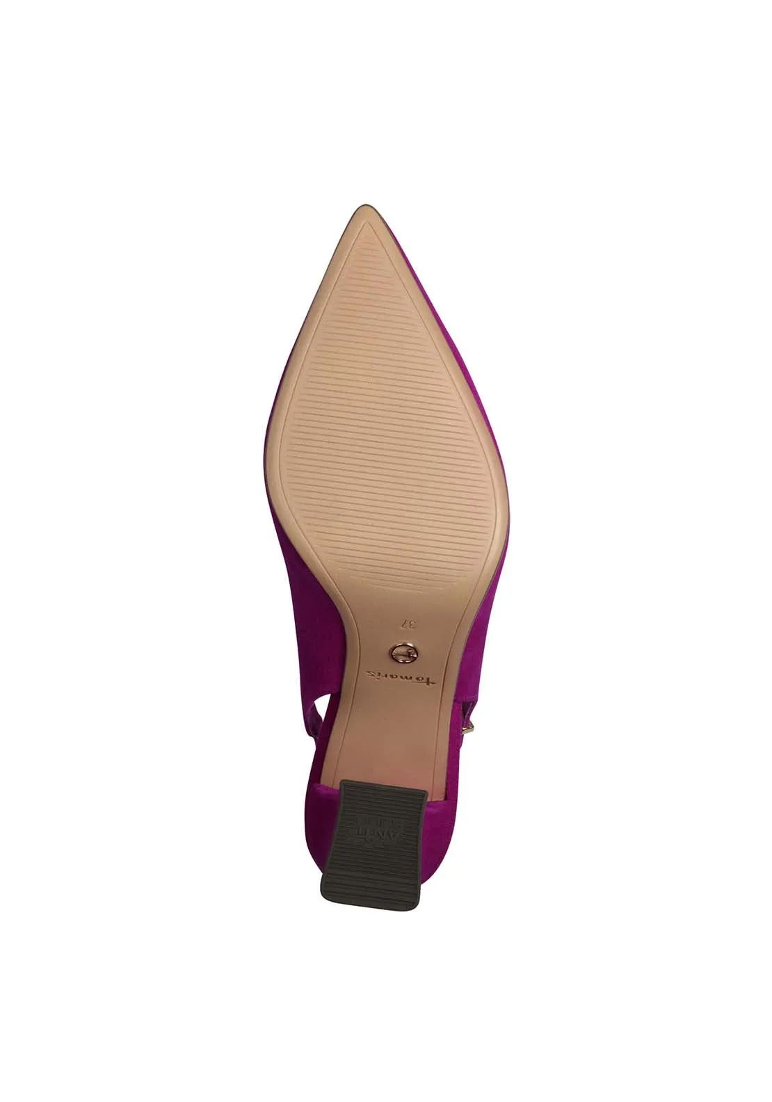 Sling Back Heeled Shoe - Dark Pink