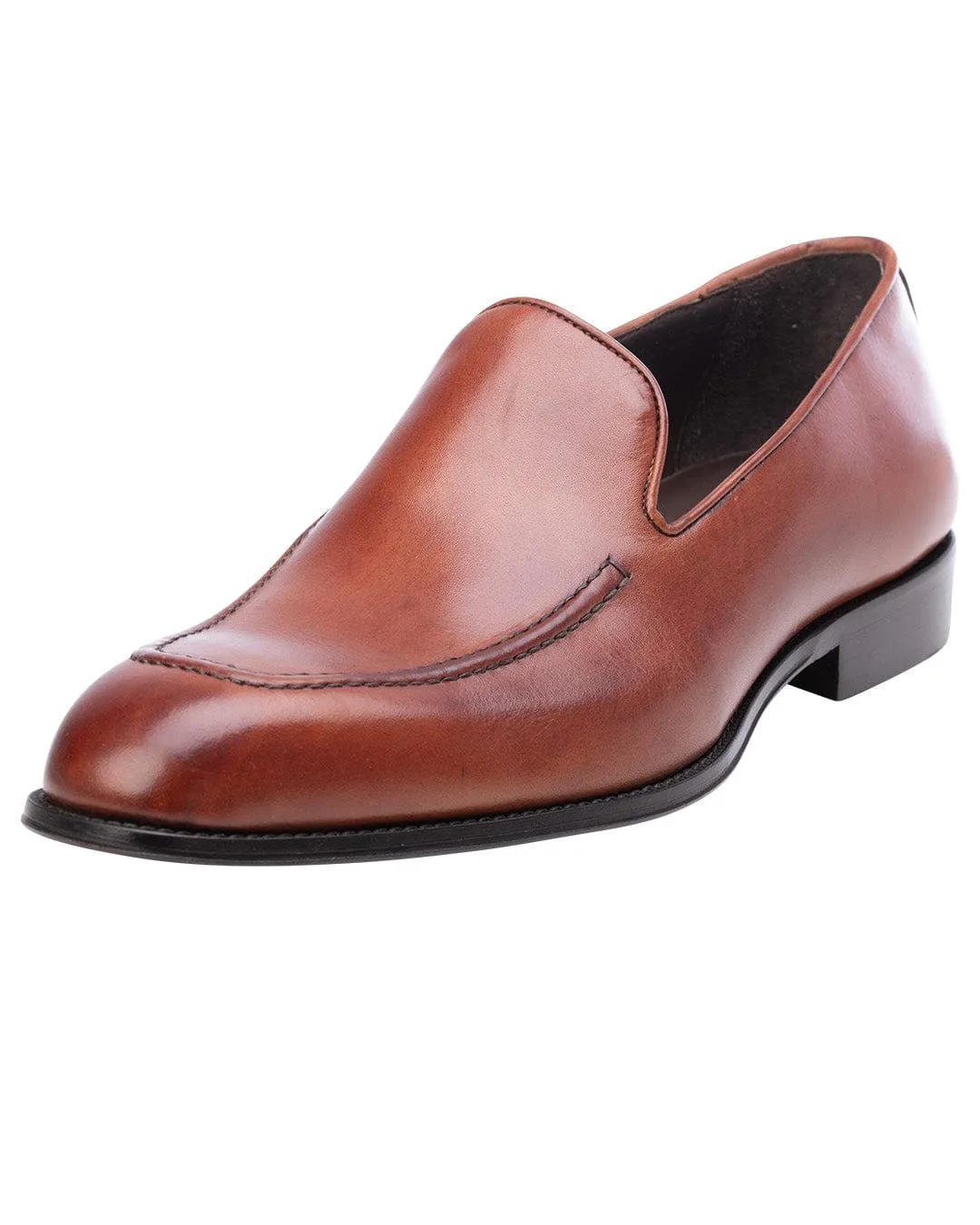 Tan Made in Italy Apron Front Loafers