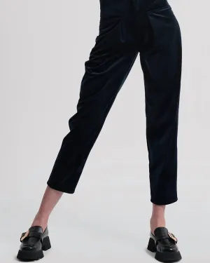 Velvet Highwaist Pant In Dark Navy | Dark Navy