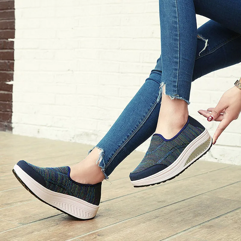 Women's Flying Woven Comfy Walking Sneakers