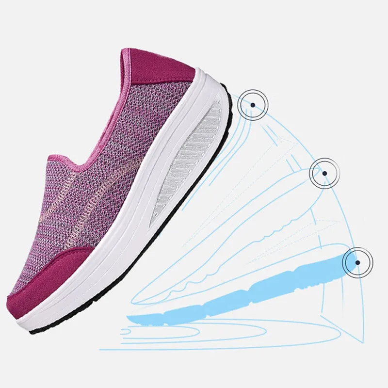 Women's Flying Woven Comfy Walking Sneakers