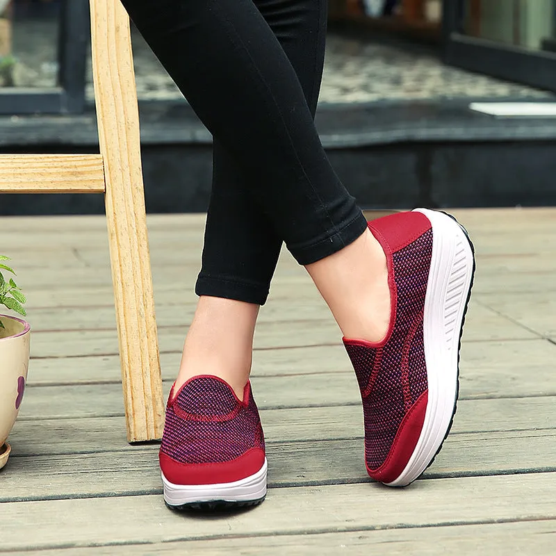 Women's Flying Woven Comfy Walking Sneakers