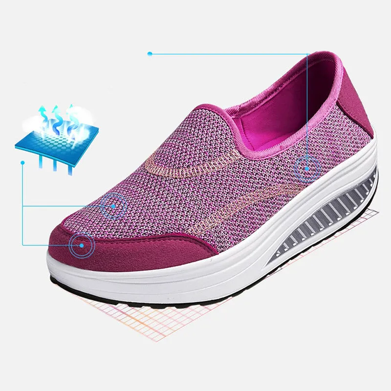 Women's Flying Woven Comfy Walking Sneakers