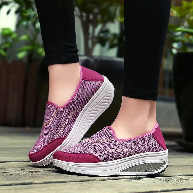 Women's Flying Woven Comfy Walking Sneakers